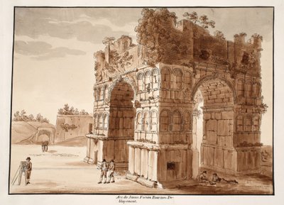 El Arco de Jano: Excavación del Foro Boario, 1833 de Agostino Tofanelli